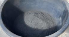Biochar in mixing bowl 